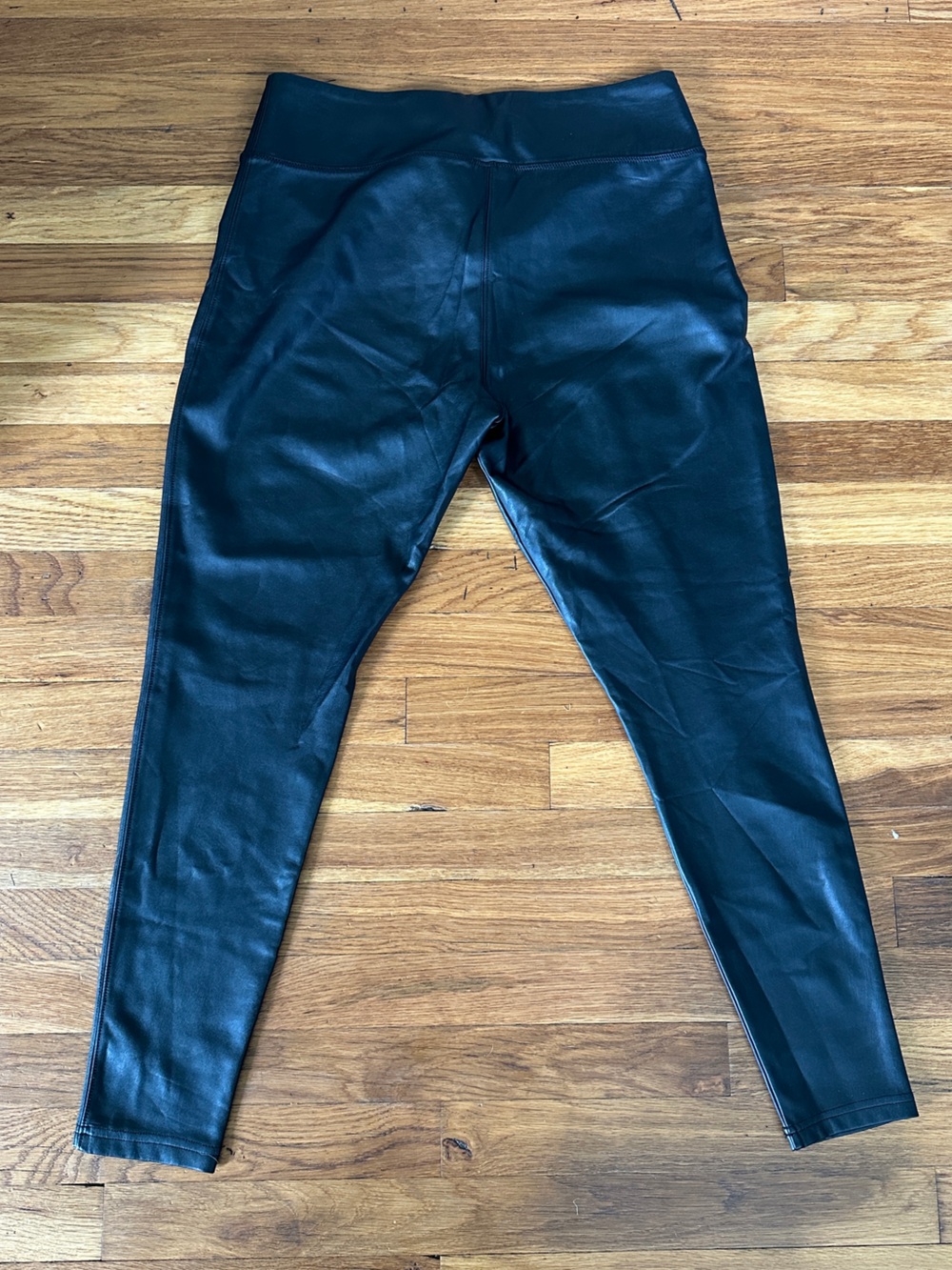 Nordstrom Black Faux-Leather Leggings women’s L - Picture 6 of 7
